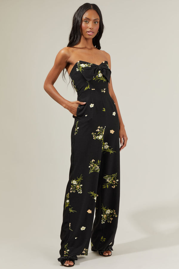 Sugarlips Jenna Floral Wide Leg Jumpsuit