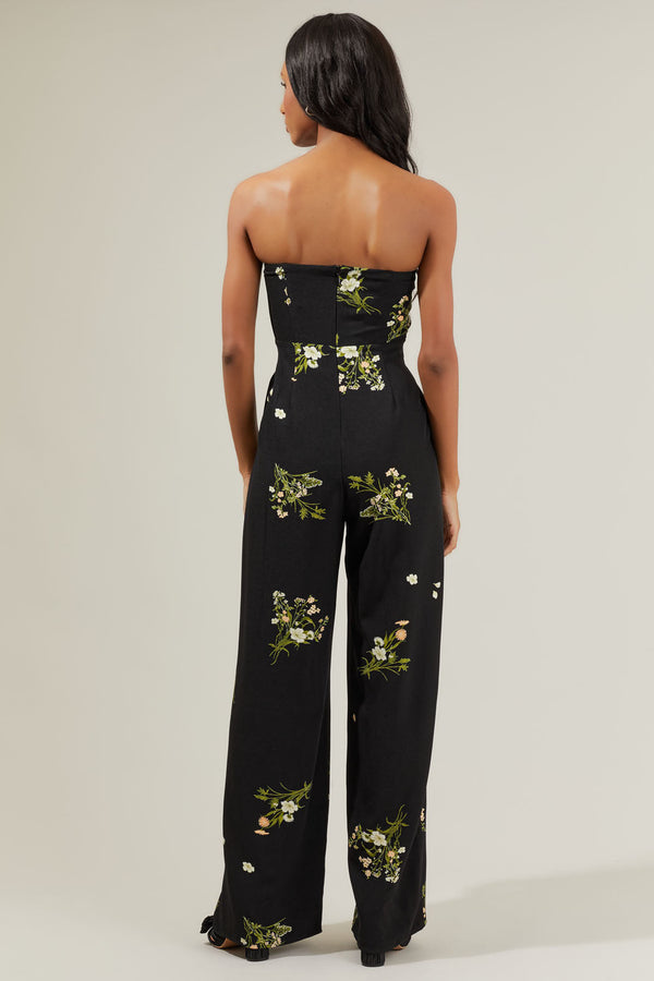 Sugarlips Jenna Floral Wide Leg Jumpsuit