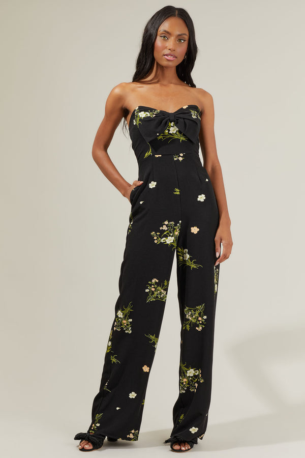 sugarlips Jenna Floral Wide Leg Jumpsuit