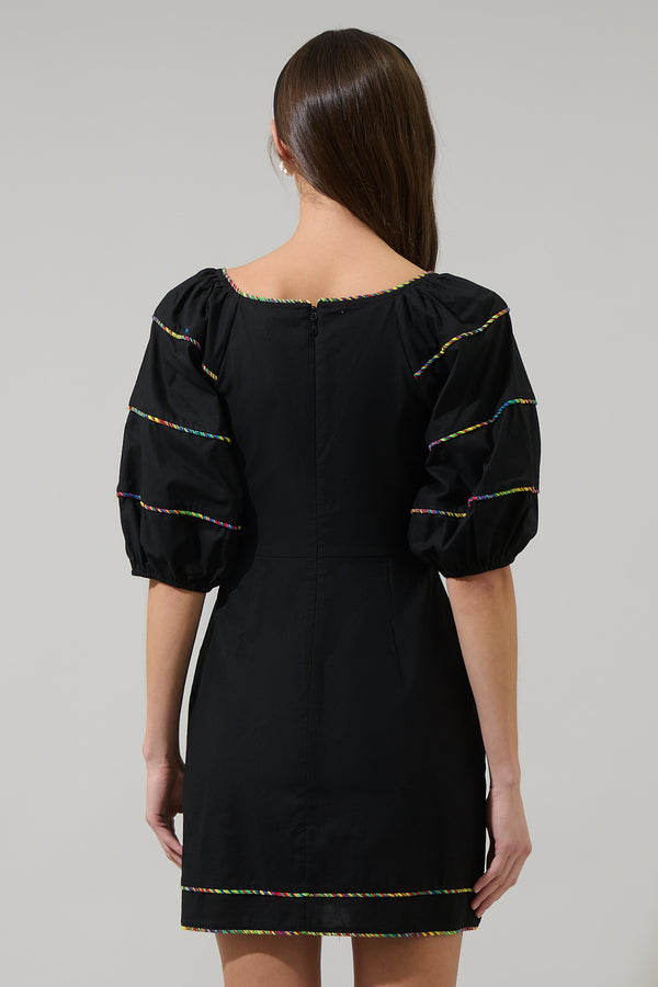 Sugarlips Jenner Puff Sleeve Mini Dress