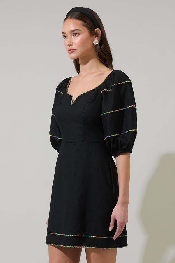 Sugarlips Jenner Puff Sleeve Mini Dress