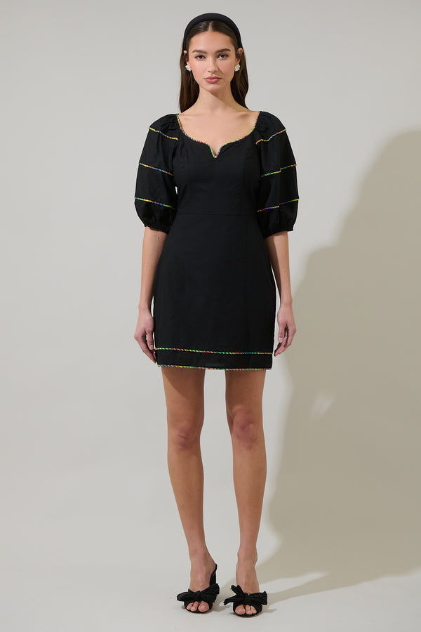Sugarlips Jenner Puff Sleeve Mini Dress