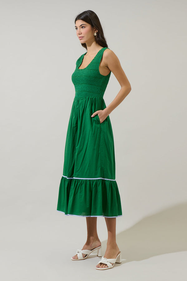 Sugarlips Jessy Smocked Midi Dress