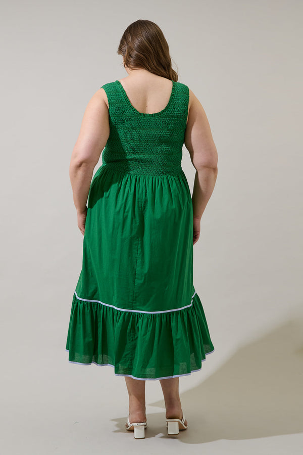 Sugarlips Jessy Smocked Midi Dress Curve