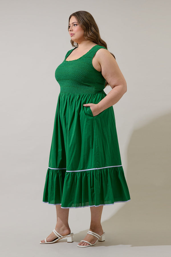 Sugarlips Jessy Smocked Midi Dress Curve