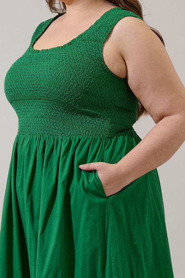 Sugarlips Jessy Smocked Midi Dress Curve