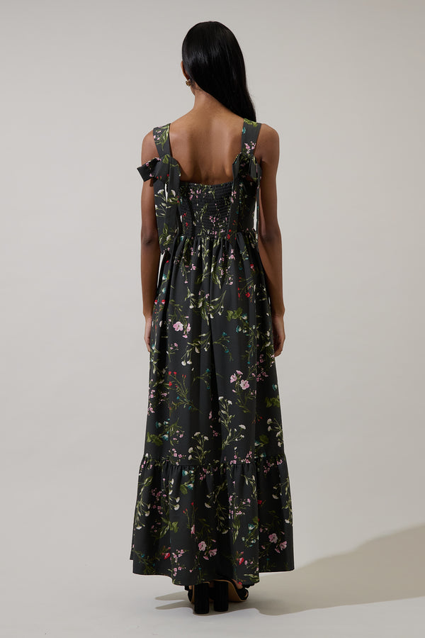Sugarlips Jilly Floral Silda Smocked Maxi Dress