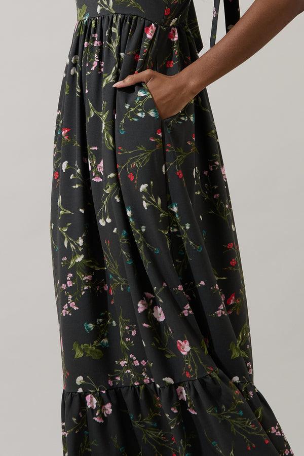 Sugarlips Jilly Floral Silda Smocked Maxi Dress