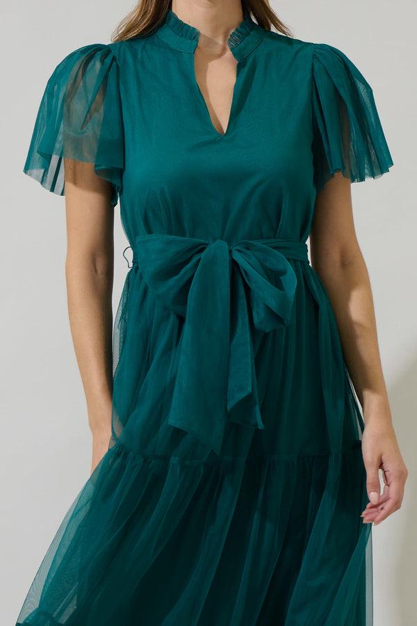 Sugarlips Jimena Tulle Tiered Midi Dress
