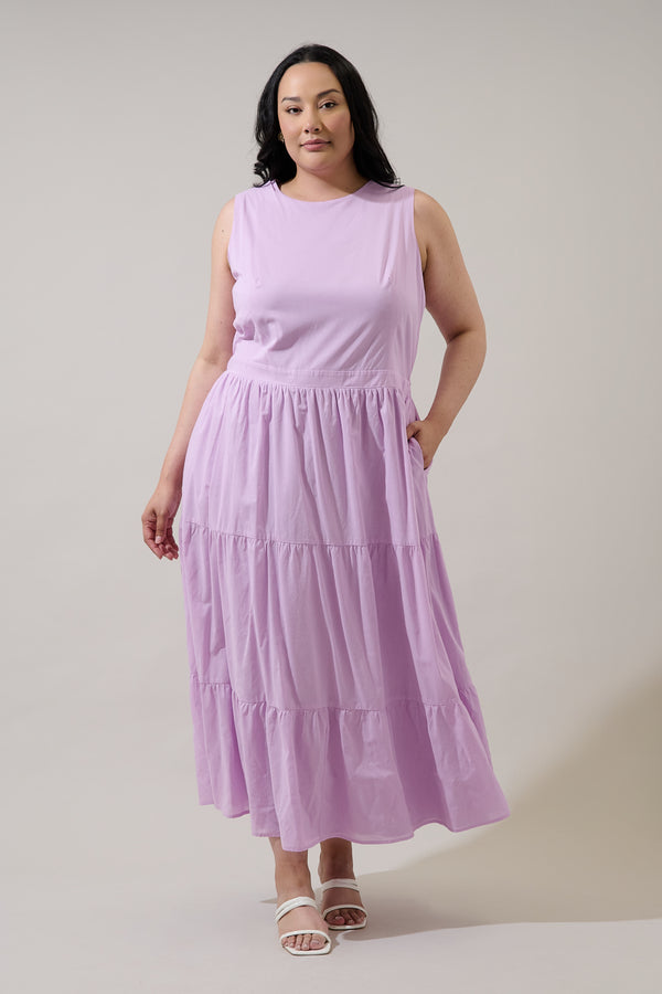 sugarlips Jivie Tiered Maxi Dress Curve