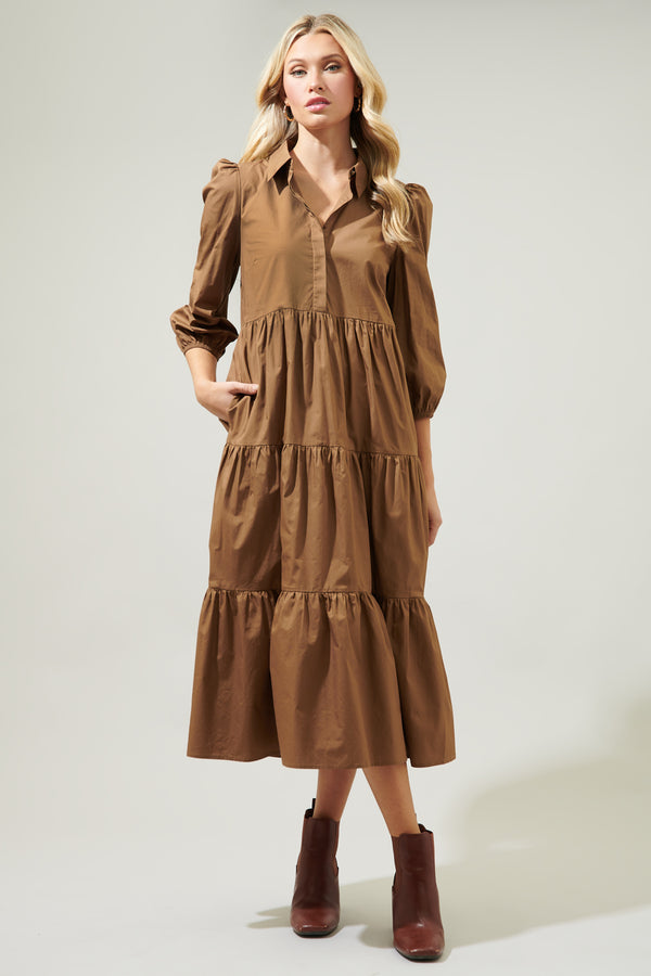 sugarlips Jones Polo Poplin Midi Dress