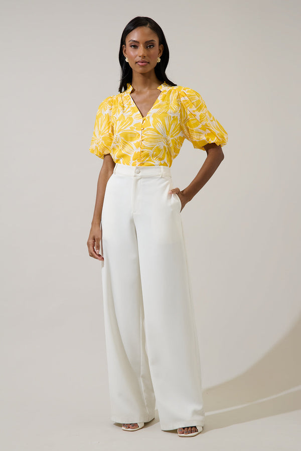 Sugarlips Joni Floral Idara Button Down Top