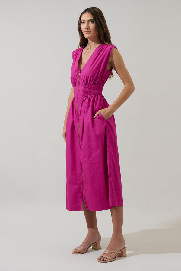 Sugarlips Joslyn Two-way Zipper Midi Dress
