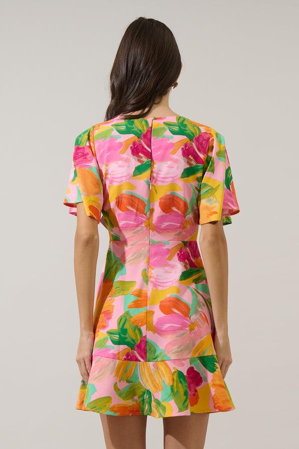 Sugarlips Jovana Floral Flouncy Mini Dress