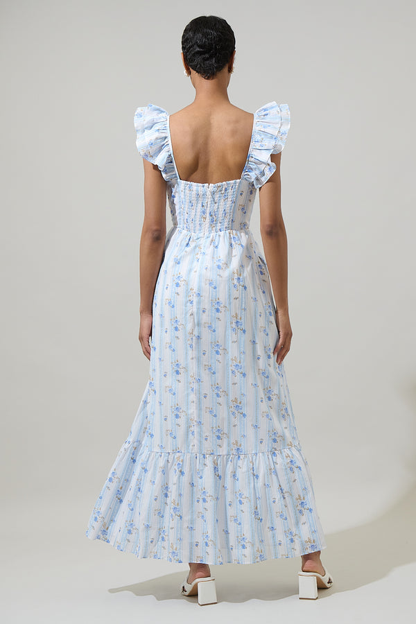 Sugarlips Jovina Floral Rivan Ruffle Maxi Dress