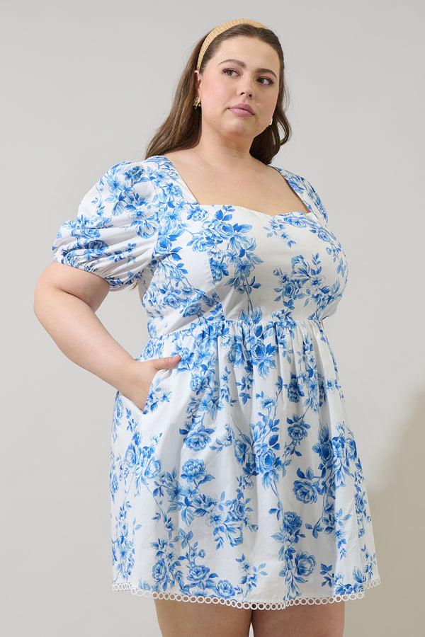 Sugarlips Juba Floral Kaly Mini Dress Curve