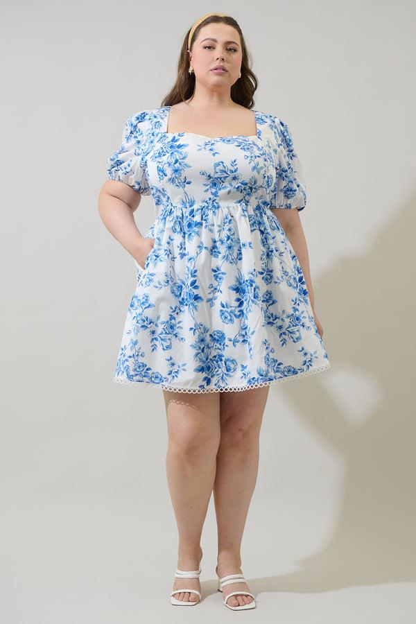 Sugarlips Juba Floral Kaly Mini Dress Curve