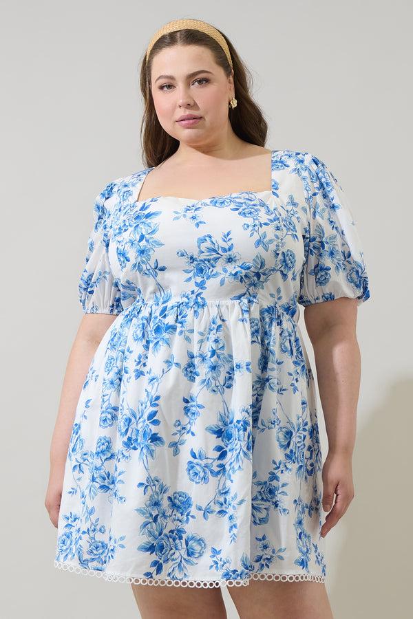 sugarlips Juba Floral Kaly Mini Dress Curve