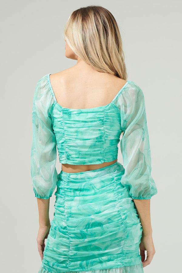 Sugarlips Judie Shirred Crop Top