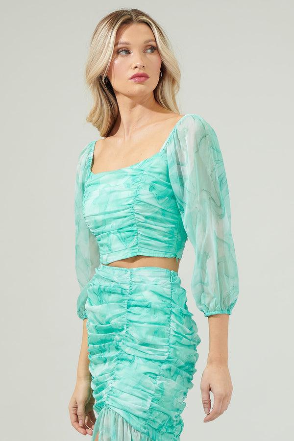 Sugarlips Judie Shirred Crop Top