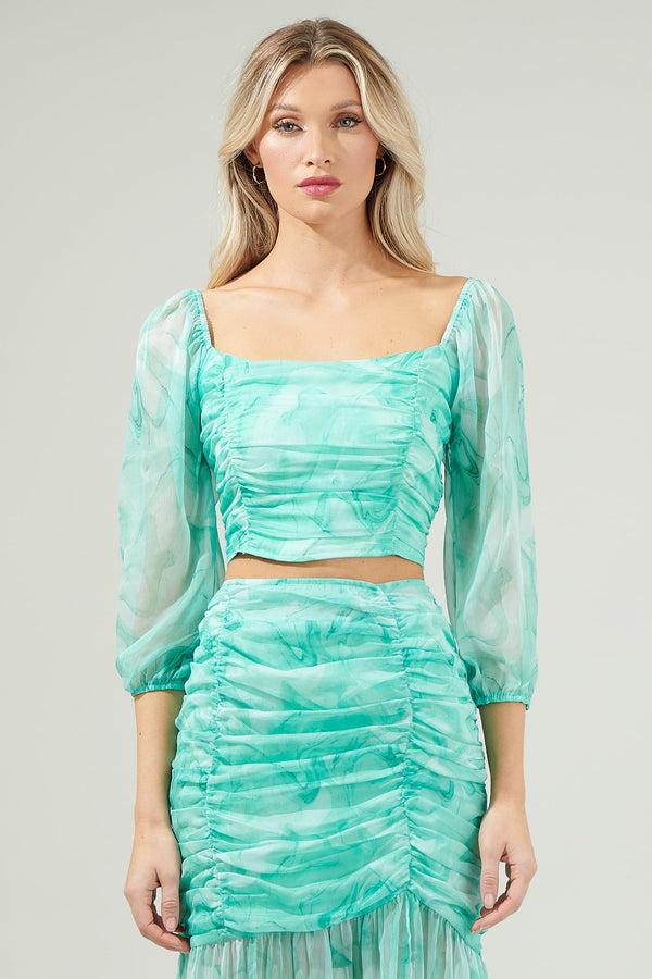 sugarlips Judie Shirred Crop Top