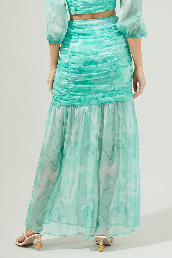 Sugarlips Judie Shirred Slit Maxi Skirt