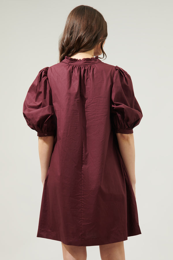 Sugarlips Julissa Split Neck Babydoll Dress