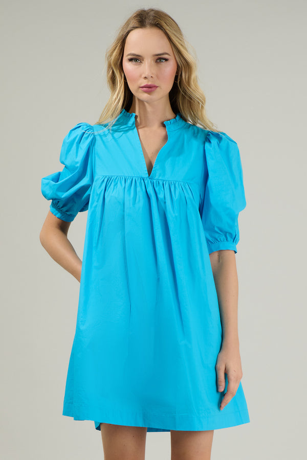 Sugarlips Julissa Split Neck Babydoll Dress