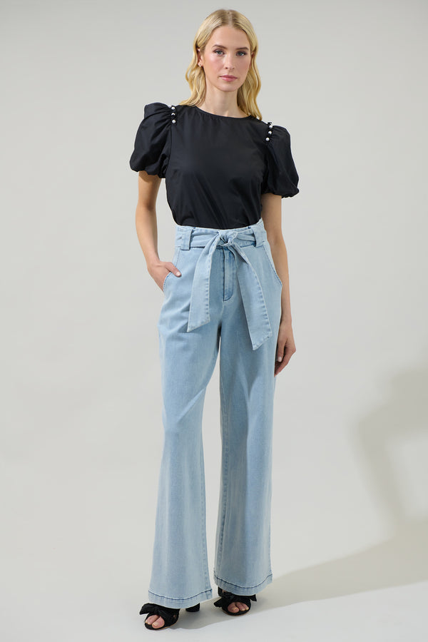 Sugarlips June Denim Wanetta Wide Leg Pants