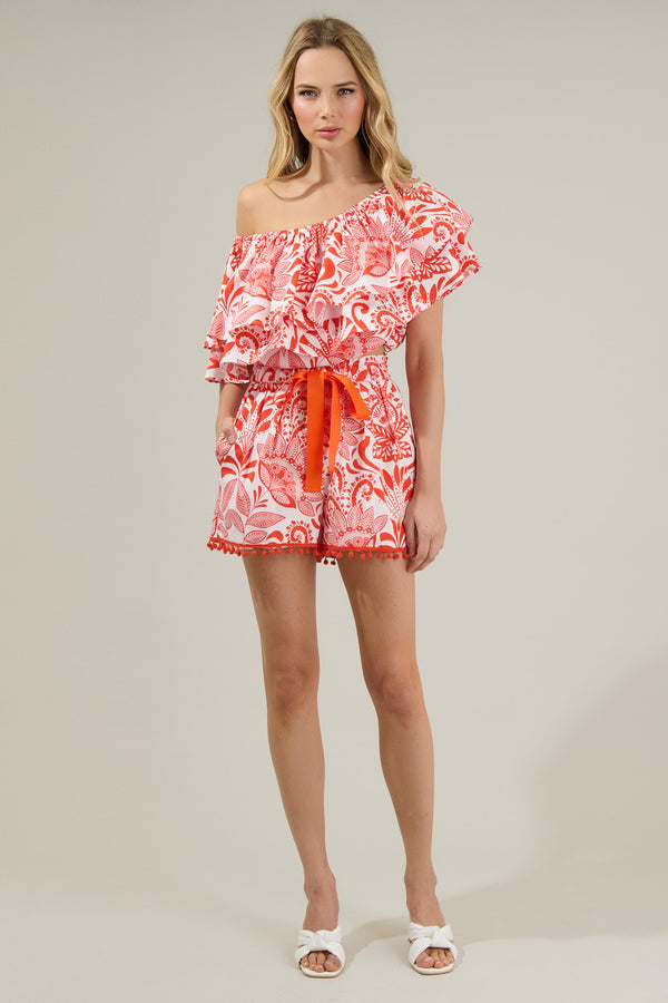 Sugarlips Juny Floral High Waist Mini Shorts