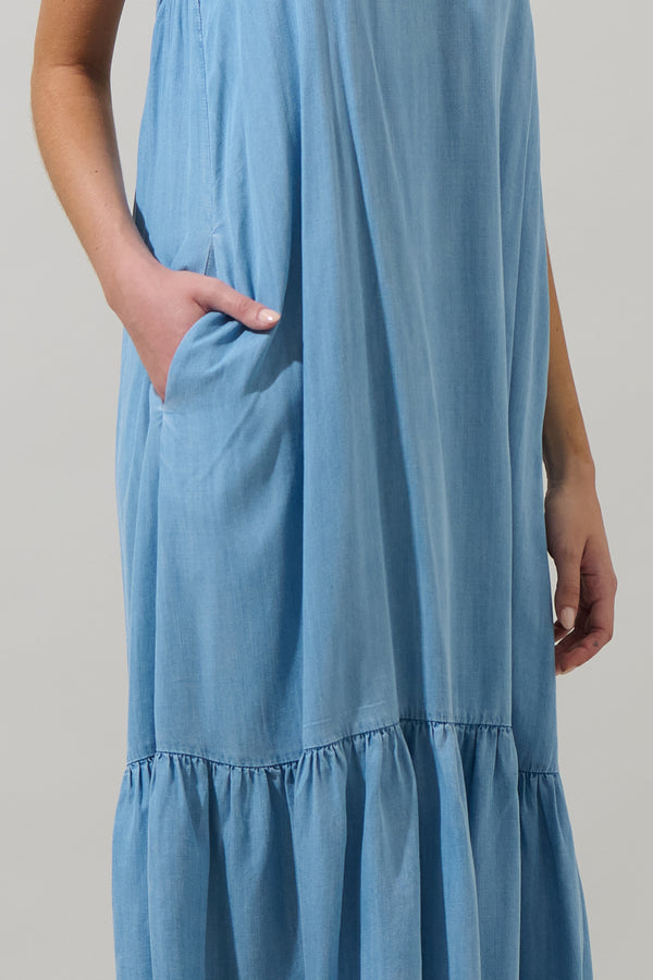 Sugarlips Juvia Chambray Cami Midi Dress