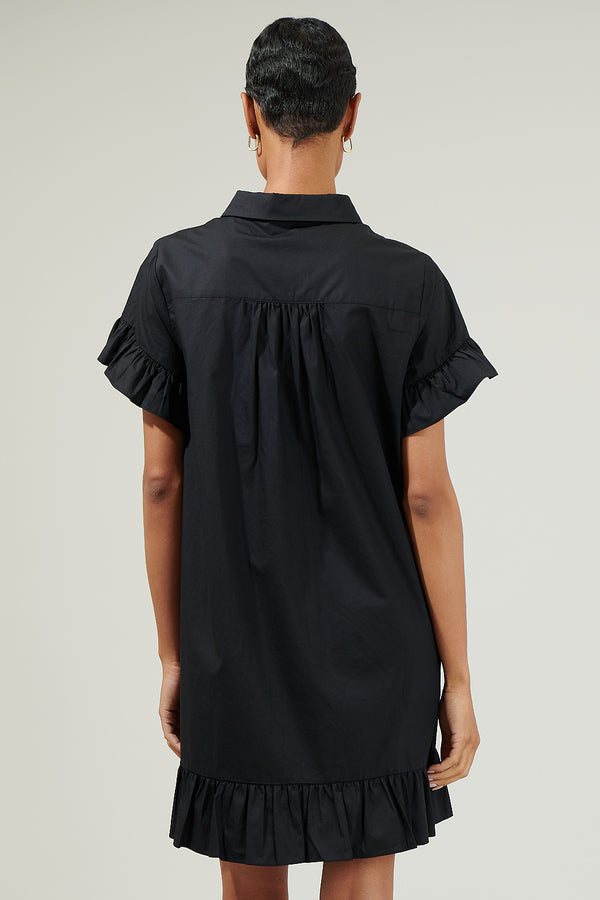 Sugarlips Kacey Ruffled Shirt Mini Dress