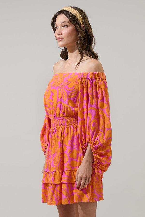 Sugarlips Kaci Floral Bea Smocked Mini Dress