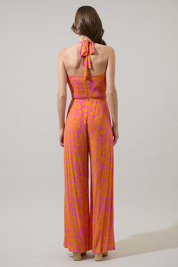 Sugarlips Kaci Floral Magic Moment Halter Jumpsuit