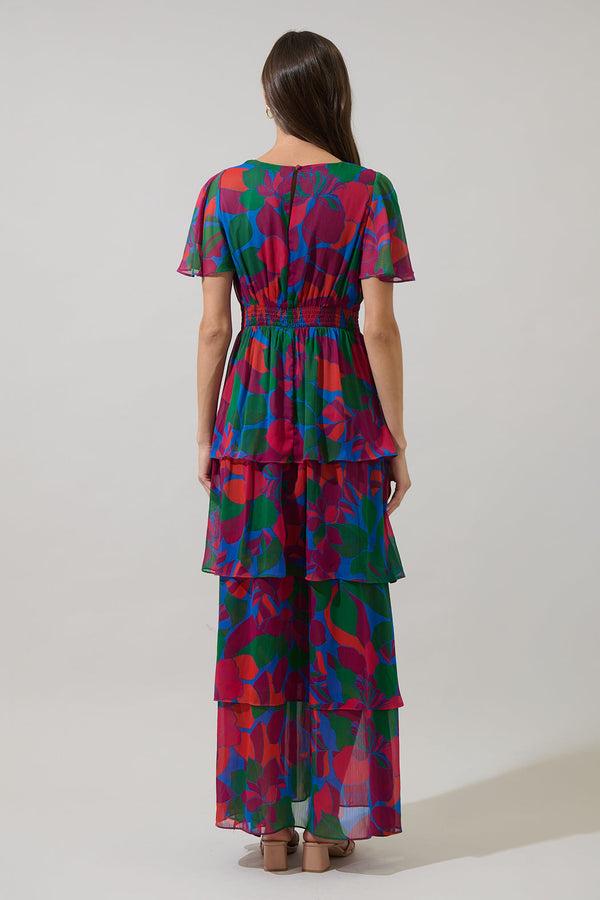 Sugarlips Kaeli Floral Amabel Tiered Maxi Dress