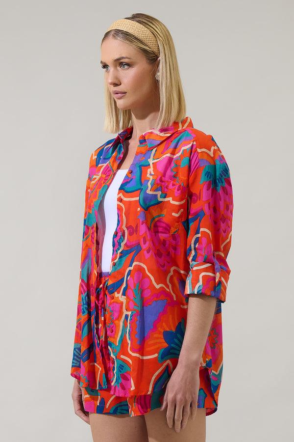 Sugarlips Kahlia Tropics Aya Button Down Shirt