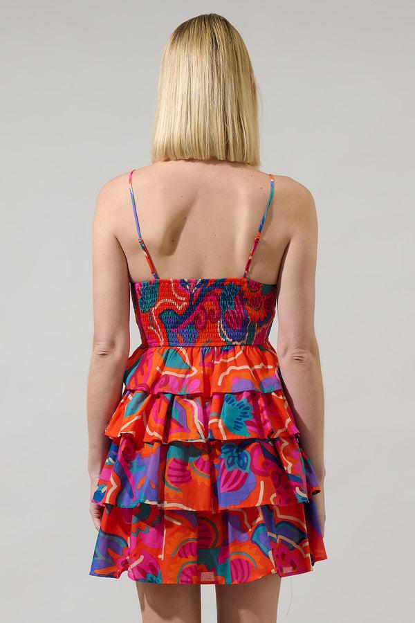 Sugarlips Kahlia Tropics Mavey Ruffle Mini Dress