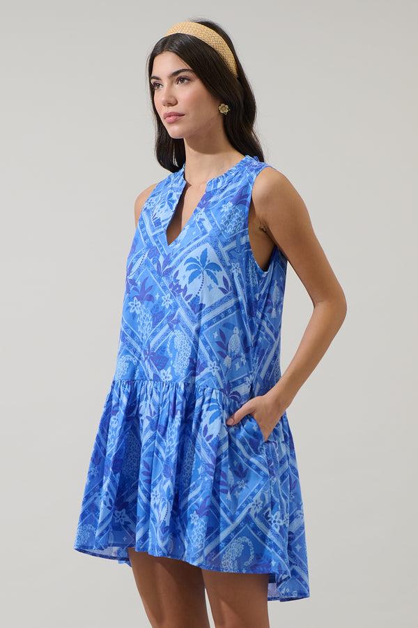 Sugarlips Kaidy Tropical Loly Trapeze Mini Dress