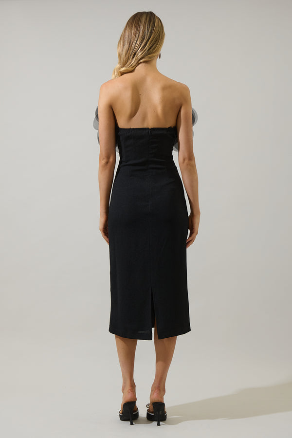 Sugarlips Kailany Organza Floral Midi Dress