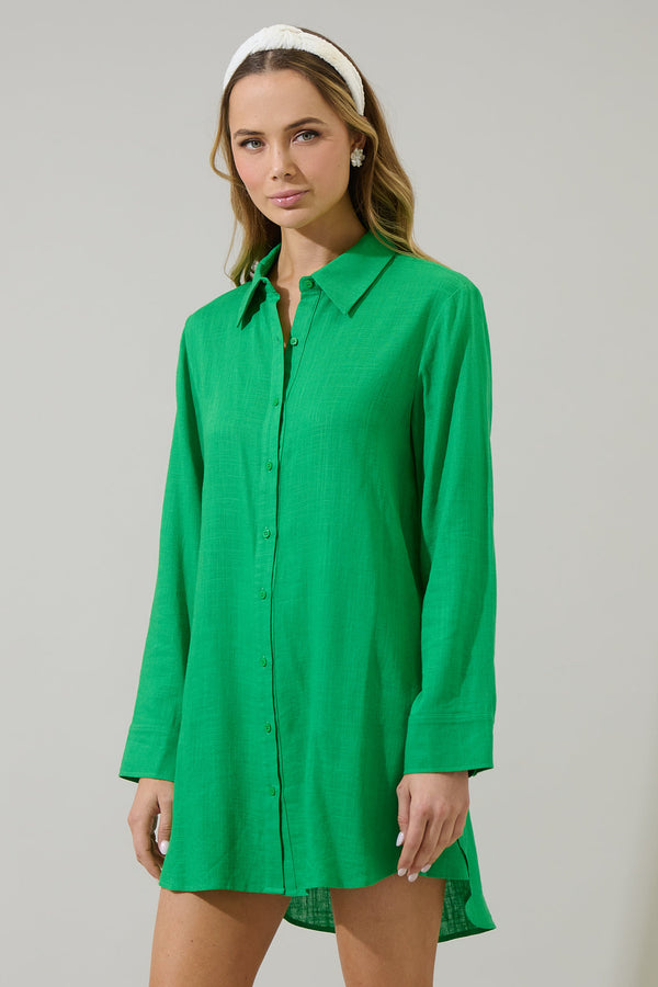 Sugarlips Kaira Button Down Shirt Dress