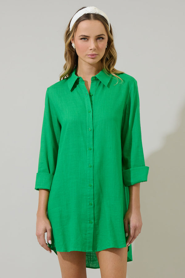 sugarlips Kaira Button Down Shirt Dress