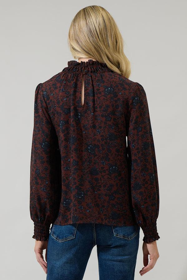 Sugarlips Kalida Beau Tara Mock Neck Blouse