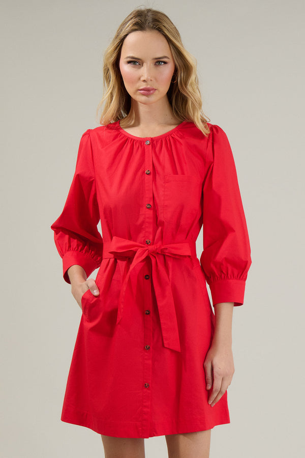 sugarlips Kalina Button Up Mini Dress