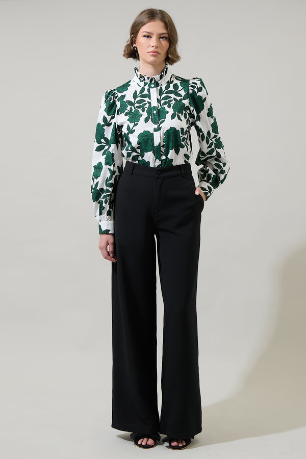 Sugarlips Kane Floral Doris Button Down Shirt