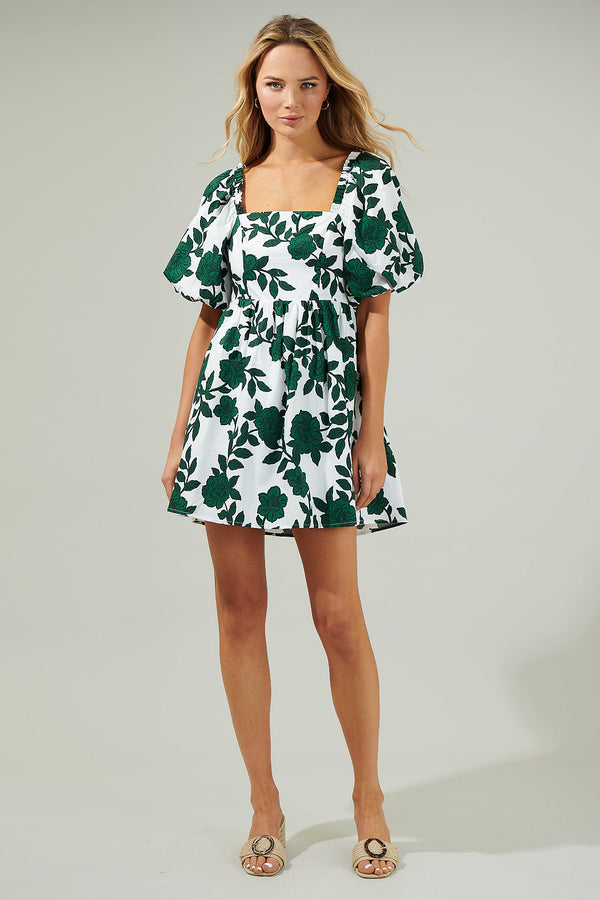 Sugarlips Kane Floral Marion Babydoll Mini Dress