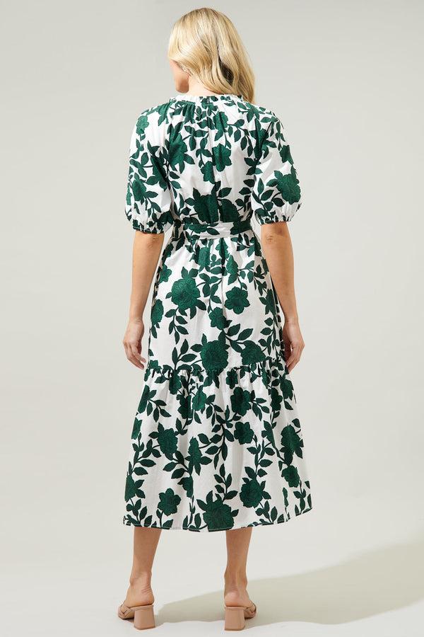 Sugarlips Kane Floral Wynette Tiered Midi Dress