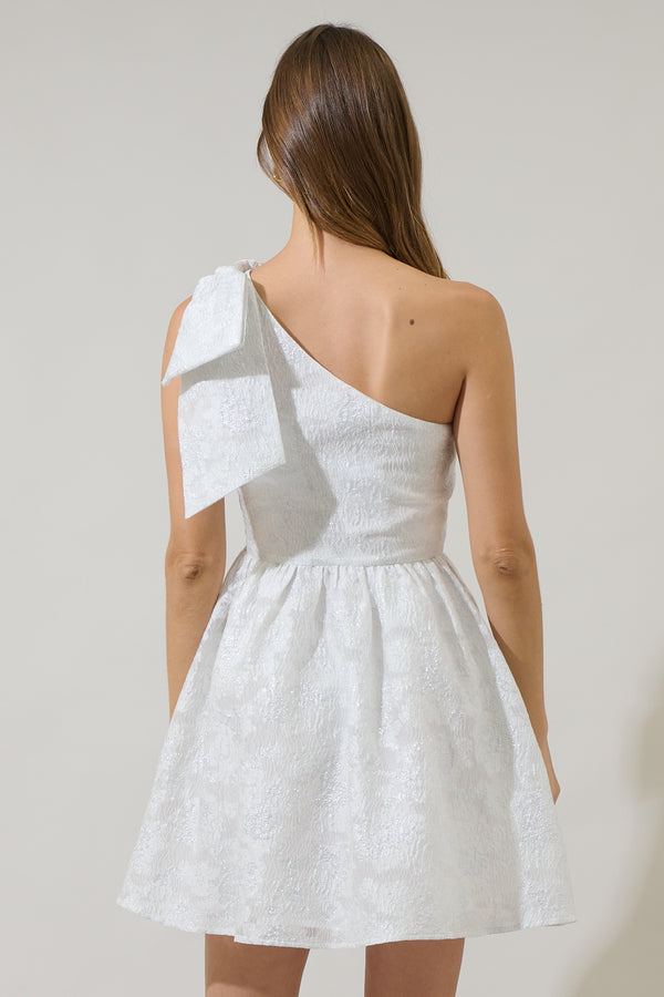 Sugarlips Kanosh Jacquard Ivine Bow Mini Dress