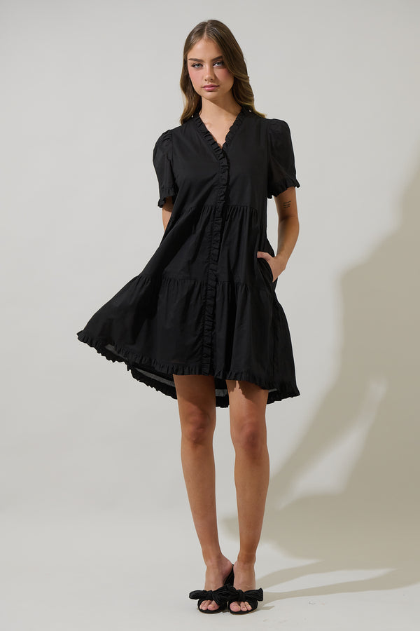 Sugarlips Kara Ruffle Shift Mini Dress