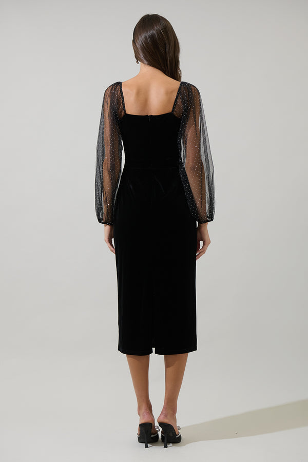 Sugarlips Karana Velvet Midi Dress