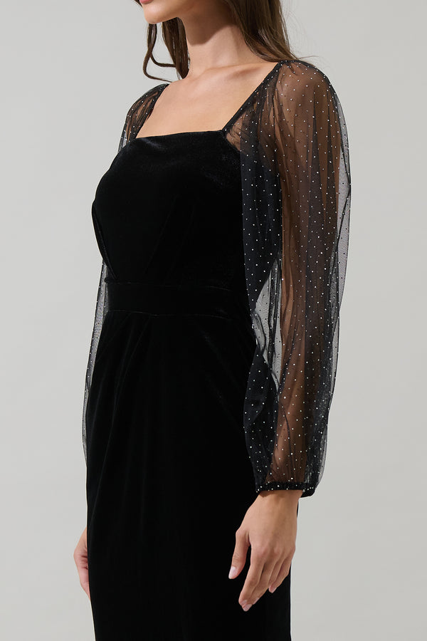 Sugarlips Karana Velvet Midi Dress